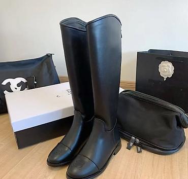 Сапоги, 38, 38.5, 39, Chanel, Новый, цвет - Черный, Самовывоз, Платная доставка at lalafo.kg Сапоги, 38, 38.5, 39, Chanel, Новый, цвет - Черный, Самовывоз, Платная доставка