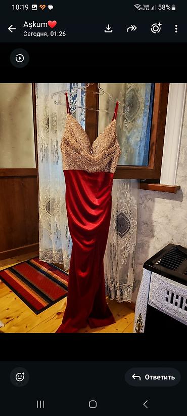 don modeleri: Qırmızı zərif ziyafət/libas - Model: Uzun, bədənə oturan siluet — 3