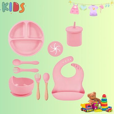 детский столик с 2 стульчиками: Детская посуда из пищевого силикона. Долговечная и удобная, отлично