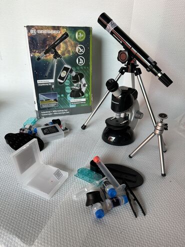 Игрушки: Товары из Германии🇩🇪 Комплект телескоп + микроскоп Bresser Telescopio