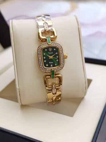 zumrud qaşlı uzuklər: Наручные часы, Rolex, цвет - Зеленый