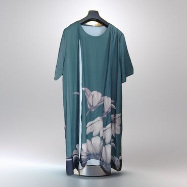 женские платья в бишкеке: Повседневное платье, Лето, Короткая модель, 5XL (EU 50)