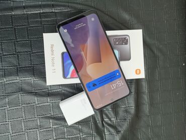 xiaomi telefonlari: Xiaomi Redmi Note 11, 128 GB, rəng - Göy, 
 Barmaq izi, Face ID
