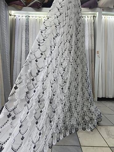 Zavese i draperije: Zavese od tila sa bogatim vezom – više dezena - Materijal: proziran — 18