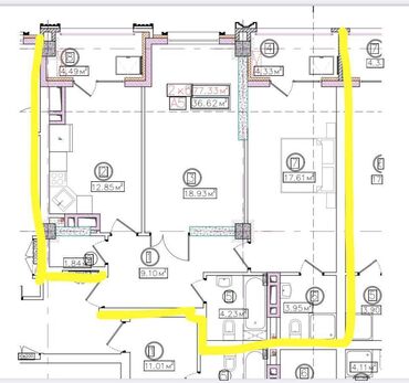 пристань сму квартира: 2 комнаты, 77 м², Элитка, 13 этаж, ПСО (под самоотделку)