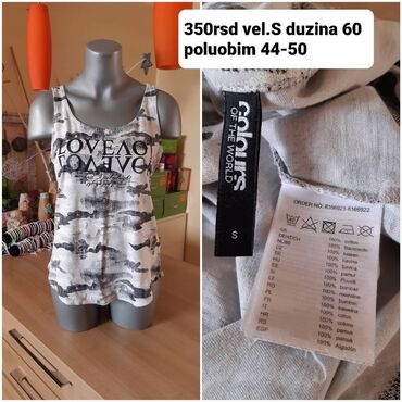 Majice na bretele: S (EU 36), Pamuk, bоја - Šareno — 14