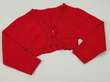czerwone eleganckie bluzki: Bolera 4-5 lat, Tkaniny syntetyczne, stan - Bardzo dobry