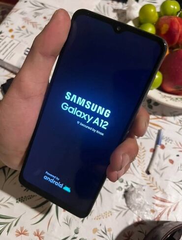 Samsung: Samsung Galaxy A12, 128 GB, rəng - Qara, Sensor, Barmaq izi, Face ID
