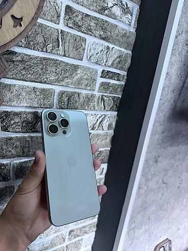 лучшие телефоны до 15000: IPhone 15 Pro Max, Б/у, 256 ГБ, Natural Titanium, Коробка — 1