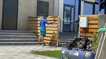 Жасалгалоочу жумуштар: Покраска заборово, фасад, ворот, евро заборов, пропитка досок, бани — 6