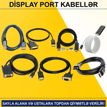 Digər kompüter aksesuarları: Display Port Kabellər SAYLA ALANA VƏ USTALARA TOPDAN QİYMƏTLƏ VERİLİR! -da lalafo.az — 1 Digər kompüter aksesuarları: Display Port Kabellər SAYLA ALANA VƏ USTALARA TOPDAN QİYMƏTLƏ VERİLİR! — 1