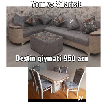 Гостиные гарнитуры на заказ: Divan ve masa desti yeni və Sifarisle hazirlanir Reng secimi var