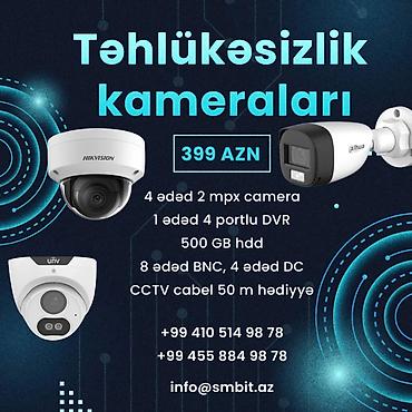 Təhlükəsizlik sistemləri Qiymətə daxildir: 🔰4 ədəd iç və çöl 2 mpx