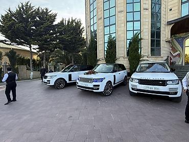 mdf qapi: Range Rover (ağ rəng) – toy və tədbir üçün bəzədilmiş VIP avtomobil — 3