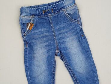 czapka dla dziewczynki zimowa: Denim pants, So cute, 6-9 months, condition - Perfect