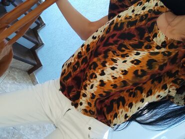 Bluze: Amn, S (EU 36), Leopard, krokodil, zebra, bоја - Braon — 4
