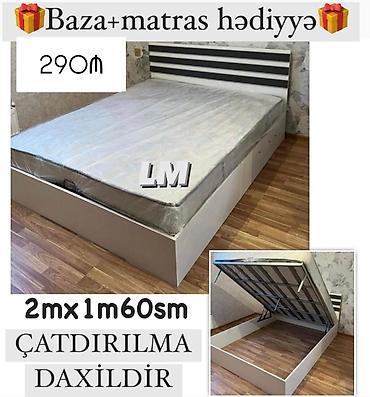 İki nəfərlik açılan bazalı çarpayı + hədiyyə matras - Ölçü: 200 x 160 lalafo.az -da İki nəfərlik açılan bazalı çarpayı + hədiyyə matras - Ölçü: 200 x 160