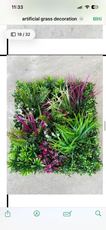 Süni güllər: Süni Yaşıl Divar Panelləri – dekorativ vertikal bağ həlləri Məhsul — 26