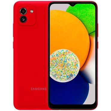 samsung a03: Samsung Galaxy A03, Новый, 32 ГБ, цвет - Красный, 2 SIM