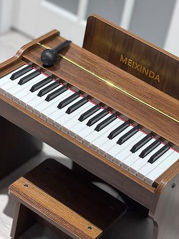masallida islənmis pianolar: MEIXINDA uşaq pianinosu – mikrofonlu, taxta korpuslu mini piano Yeni — 3