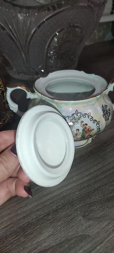 samovar 10 litr: Kofenni set 6 nəlbəki 6 fincan, süt qabı, çaynik və pesok qabı — 6