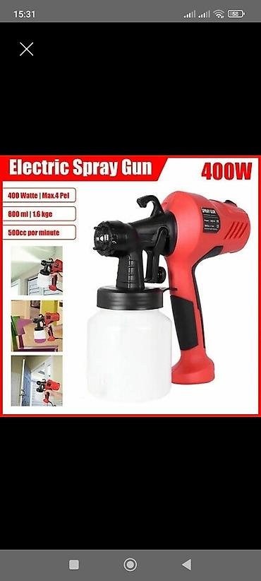 Elektrik Boya Püskürdücü – 400W - Güc: 400W - Çən həcmi: 800 ml -