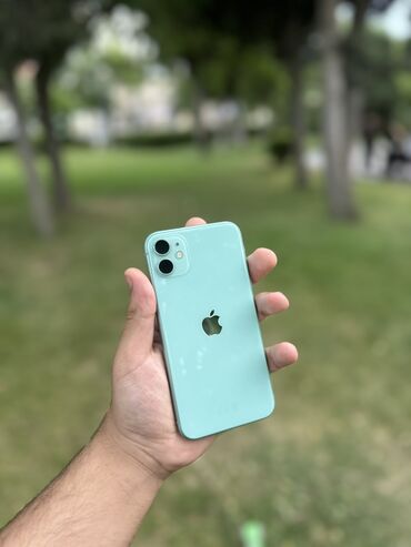 Apple iPhone: IPhone 11, 64 GB, Alpine Green, Face ID, Simsiz şarj, Zəmanət — 8
