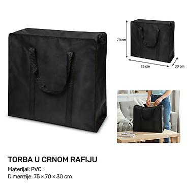 KMT Oksford torba, crna 3210195 Prostrana crna torba pogodna za
