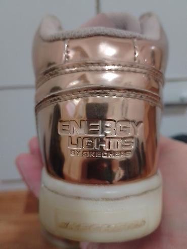 Patike: Svetleće patike – visoki model, metalik zlatno/rose-gold završna — 14