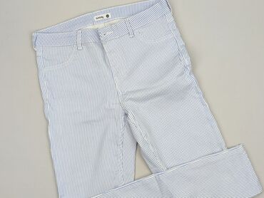 woskowane spodnie z wysokim stanem h m: Material trousers for women, size M (EU 38)