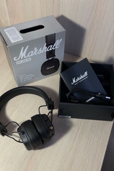 naushniki marshall monitor black: Накладные наушники Marshall Major IV, новые, Звук чистый Состояние 10/