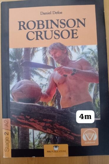 məktəbəqədər hazırlıq kitabı pdf: Robinson Crusoe A2 İngilis dilində hekaye kitabı istifadə olunmayıb