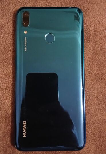 huawei p smart pro qiymeti: Huawei Y7, 32 ГБ, цвет - Синий, Битый