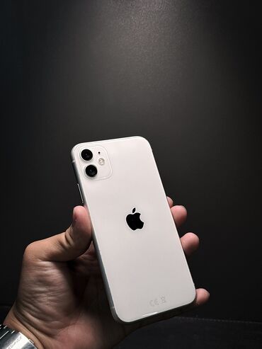мобильные телефоны айфоны: IPhone 11, Б/у, 128 ГБ, Белый, Чехол, 100 %