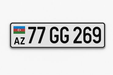 77 GG 269 nömrəli Azərbaycan dövlət nömrə nişanı satilir.Qiymetde