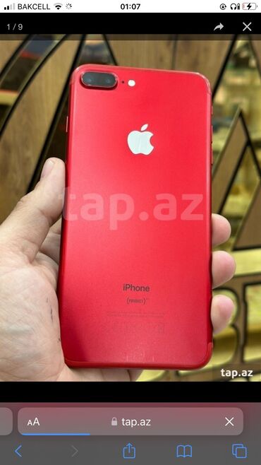 iphone 8 plus 128: IPhone 7 Plus, 32 GB, Qırmızı
