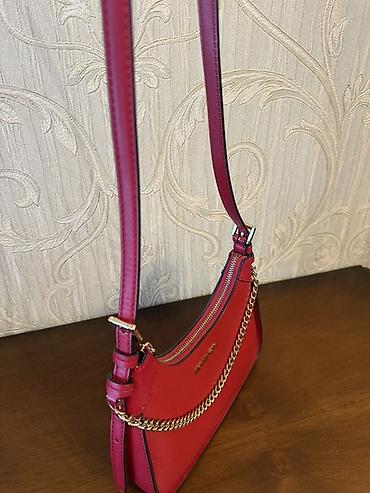 bag qaycsi: Michael Kors qadın çantası – qırmızı rəng - Material: teksturalı — 2