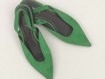 buty slip on na koturnie: Zara, Ballerinas for women, size 36