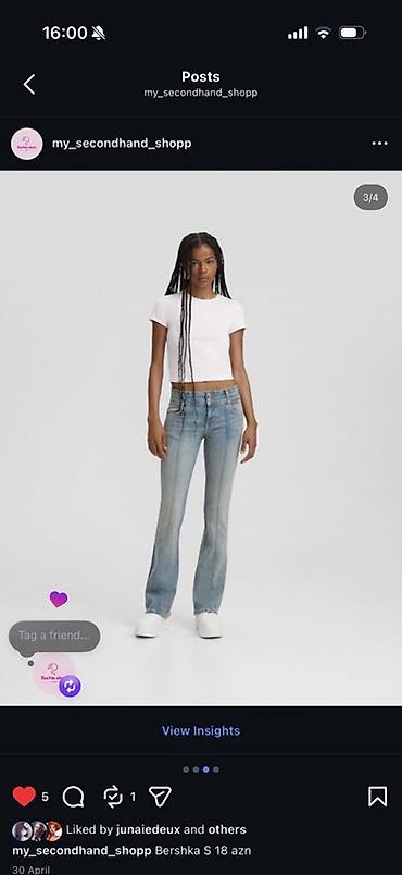 Cinslər: Cinslər, Bershka, S, rəng - Mavi — 3