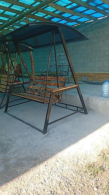 a frame домики: Садовые качели Металл, Со спинкой, С крышей — 2