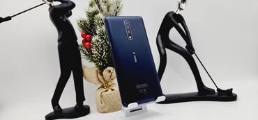 nokia телефон: Nokia 5.1 Plus (X5), Б/у, 64 ГБ, цвет - Синий, 1 SIM, 2 SIM