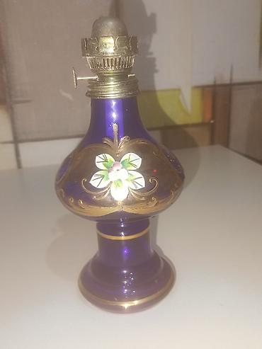 velosiped yağı: Mavi şüşədən dekorativ nöyüt lampası - Material: kobolt-mavi şüşə — 1