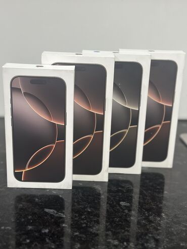 iphone 11 pro max цена в бишкеке: IPhone 16 Pro Max, Новый, 256 ГБ, Desert Titanium, Кабель, Коробка, 100 %