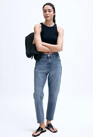 Джинсы, Мом, H&M, Высокая талия, L at lalafo.kg Джинсы, Мом, H&M, Высокая талия, L