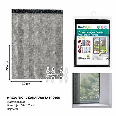 KMT Prozor zavese od poliestera za komarce, crne boje – Kmt Style