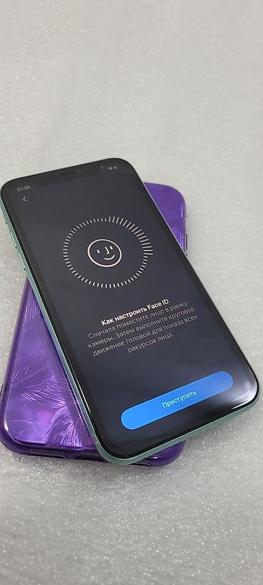 Apple iPhone: IPhone 11, Б/у, 128 ГБ, Зеленый, Чехол, 73 % — 9