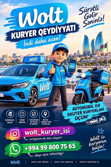 uber surucusu: Sürücü-kuryer tələb olunur, Şəxsi nəqliyyat vasitəsi ilə, Gündəlik ödəniş, Təcrübəsiz — 1