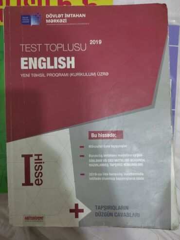 5 ci sinif ingilis dili kitabı 2020: İngilis dili test toplusu 1 ci hissə 2019 cırıgı yoxdu içi çox