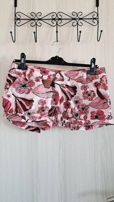 roxy ski pantalone: M (EU 38), Cotton, color - Pink, Floral