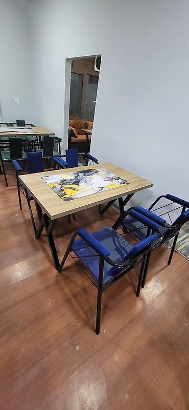kafe stul: Mətbəx üçün, Yeni, Açılmayan, Kvadrat masa, 4 stul — 3